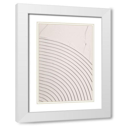 Mud Texture 07 White Modern Wood Framed Art Print with Double Matting by Pictufy Studio III