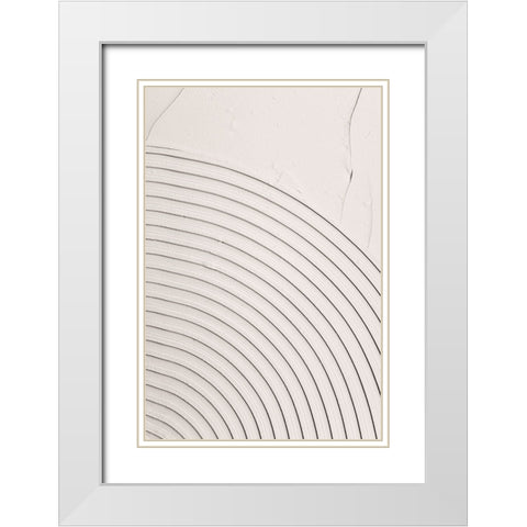 Mud Texture 07 White Modern Wood Framed Art Print with Double Matting by Pictufy Studio III