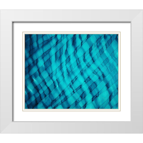 Teally Ripple horizontal White Modern Wood Framed Art Print with Double Matting by Mann, Tara