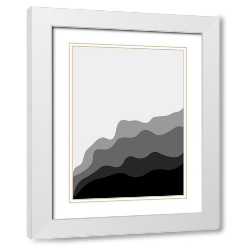 Mono White Modern Wood Framed Art Print with Double Matting by Grace Agustin, Wendy