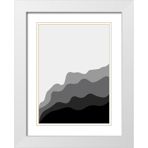 Mono White Modern Wood Framed Art Print with Double Matting by Grace Agustin, Wendy