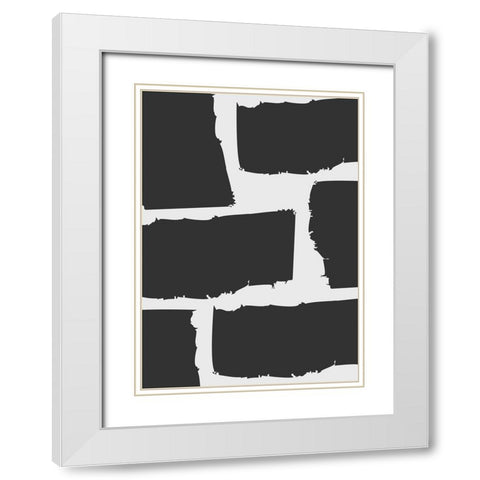 Maze White Modern Wood Framed Art Print with Double Matting by Grace Agustin, Wendy