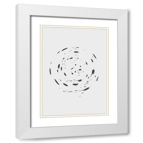 Chaos White Modern Wood Framed Art Print with Double Matting by Grace Agustin, Wendy