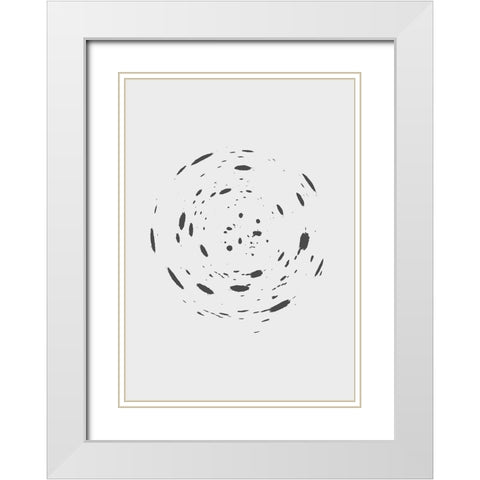 Chaos White Modern Wood Framed Art Print with Double Matting by Grace Agustin, Wendy