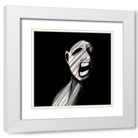 Depretion White Modern Wood Framed Art Print with Double Matting by Jarotdjunaedi