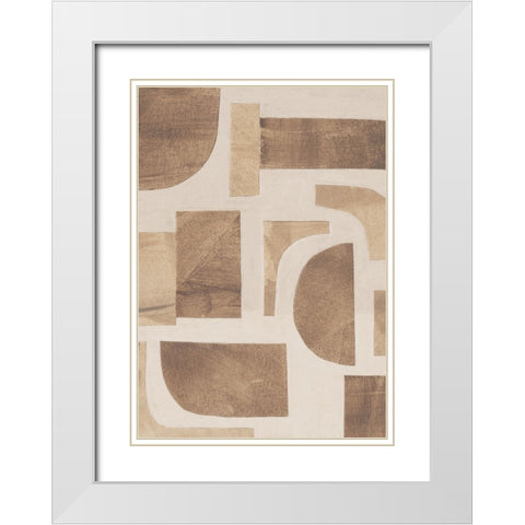 Puzzle #2 White Modern Wood Framed Art Print with Double Matting by Galitsyna, Alisa
