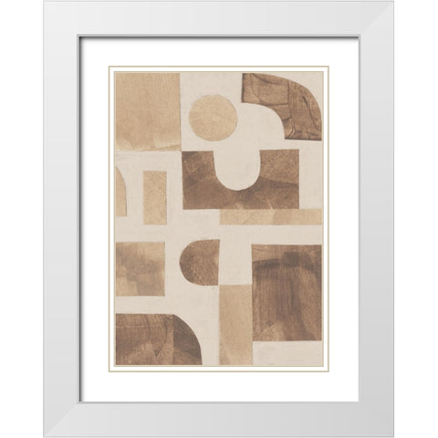 Puzzle #2 White Modern Wood Framed Art Print with Double Matting by Galitsyna, Alisa