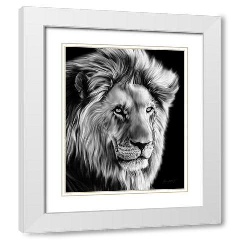 Leo II White Modern Wood Framed Art Print with Double Matting by Amihere, Lord
