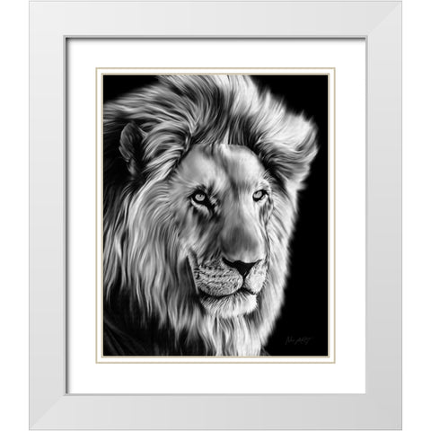 Leo II White Modern Wood Framed Art Print with Double Matting by Amihere, Lord