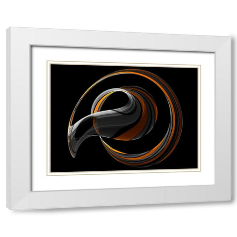 The Golden Spiral White Modern Wood Framed Art Print with Double Matting by Mystic Number