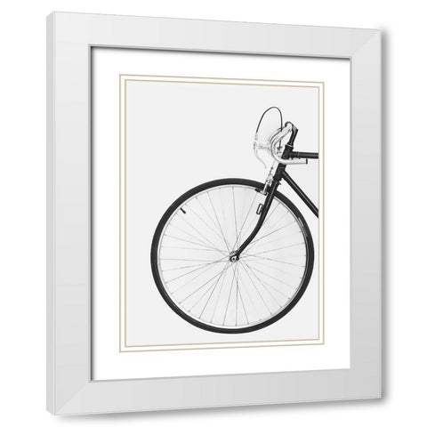 Bicycle White Modern Wood Framed Art Print with Double Matting by Pienaar, Kathrin