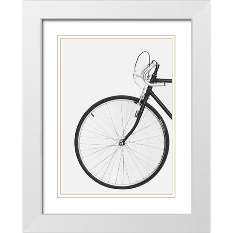 Bicycle White Modern Wood Framed Art Print with Double Matting by Pienaar, Kathrin