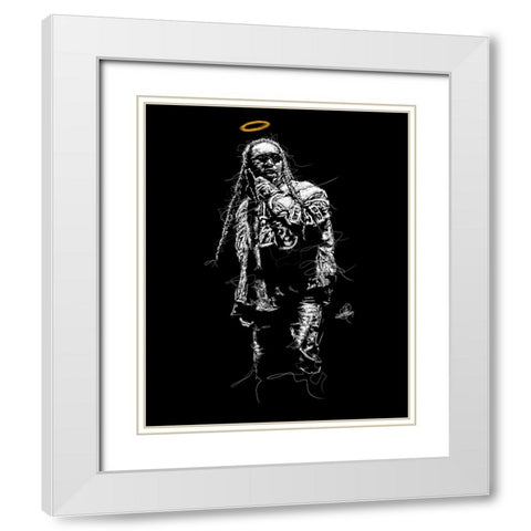 Take off White Modern Wood Framed Art Print with Double Matting by Saltson, Joseph