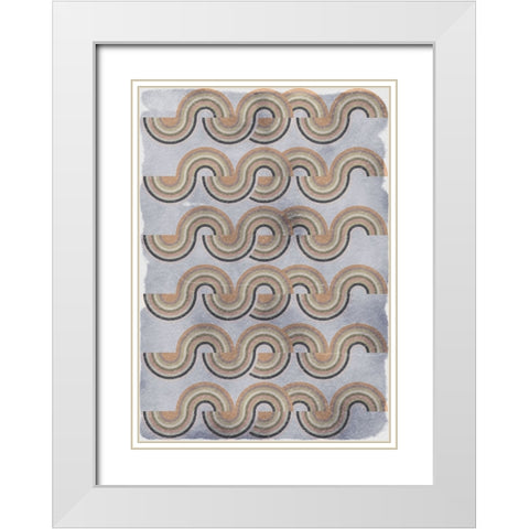 Psycho rainbow White Modern Wood Framed Art Print with Double Matting by Elmoudden, Omar