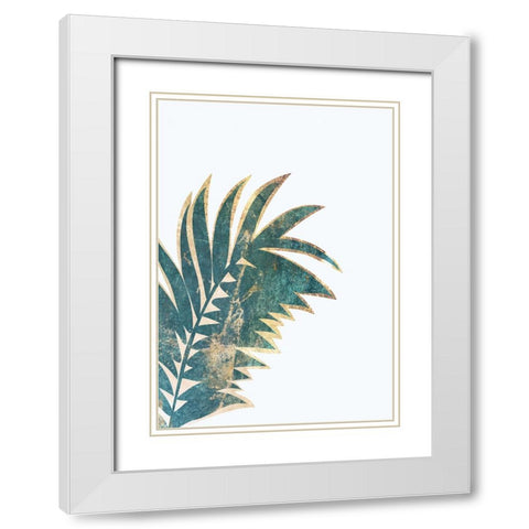 Tropical Leaf 1 White Modern Wood Framed Art Print with Double Matting by Manovski, Sarah