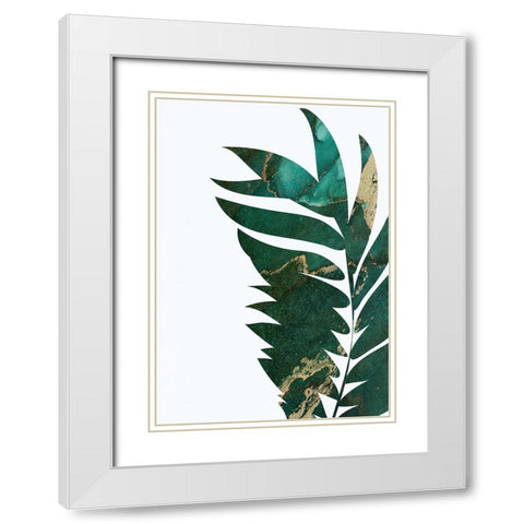 Tropical leaf 2 White Modern Wood Framed Art Print with Double Matting by Manovski, Sarah