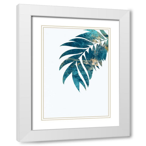 Tropical leaf 3 White Modern Wood Framed Art Print with Double Matting by Manovski, Sarah
