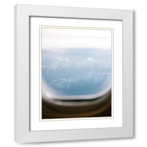 Plane Window View White Modern Wood Framed Art Print with Double Matting by Zwart, Raisa