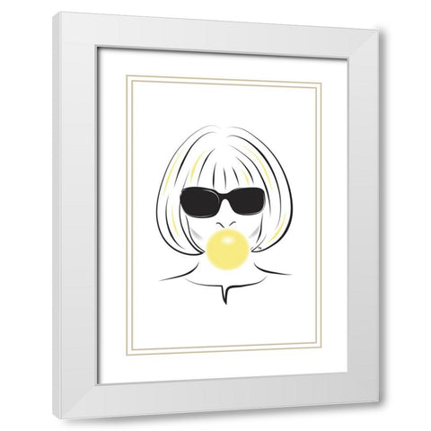 Anna White Modern Wood Framed Art Print with Double Matting by Martina