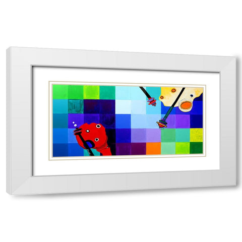 April White Modern Wood Framed Art Print with Double Matting by Belickiene, Julija