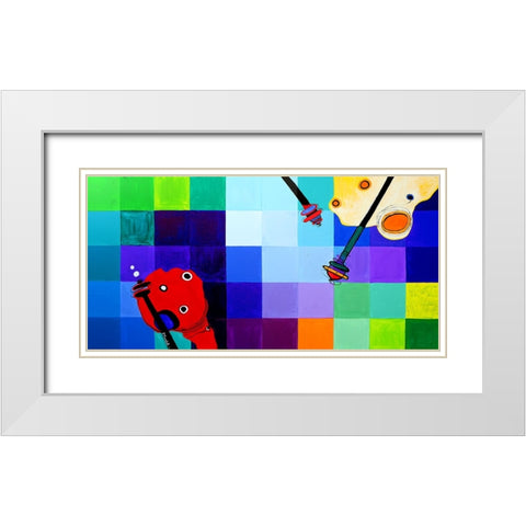 April White Modern Wood Framed Art Print with Double Matting by Belickiene, Julija