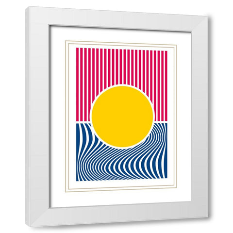 Simple White Modern Wood Framed Art Print with Double Matting by Ortiz, Sergio