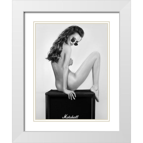 Turn Me On White Modern Wood Framed Art Print with Double Matting by Drake, David