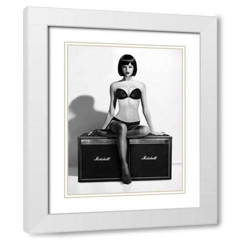Rock This White Modern Wood Framed Art Print with Double Matting by Drake, David