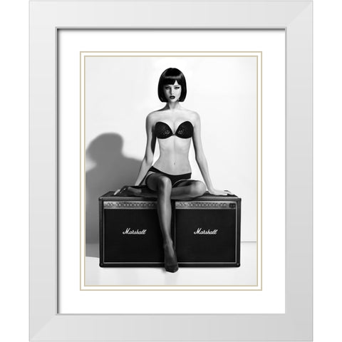 Rock This White Modern Wood Framed Art Print with Double Matting by Drake, David