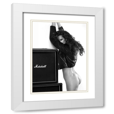 Rock Me Baby White Modern Wood Framed Art Print with Double Matting by Drake, David