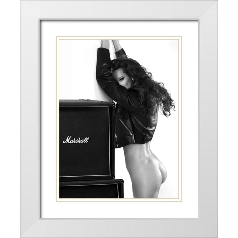 Rock Me Baby White Modern Wood Framed Art Print with Double Matting by Drake, David