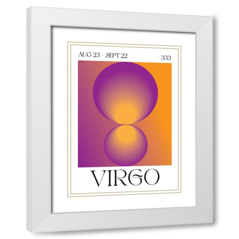 Virgo White Modern Wood Framed Art Print with Double Matting by Castillo, Valeria