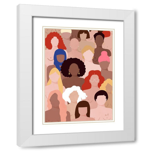 Who run the world White Modern Wood Framed Art Print with Double Matting by Tomljanovic, Maja