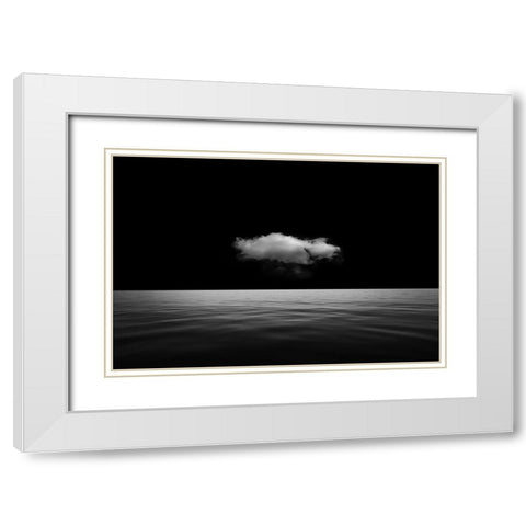 Lonely Cloud White Modern Wood Framed Art Print with Double Matting by Eisele, Stefan