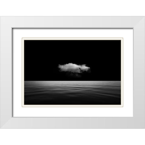 Lonely Cloud White Modern Wood Framed Art Print with Double Matting by Eisele, Stefan