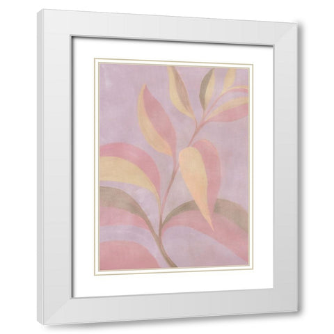 Haneul leaves White Modern Wood Framed Art Print with Double Matting by Laiz Blursbyai, Rosana