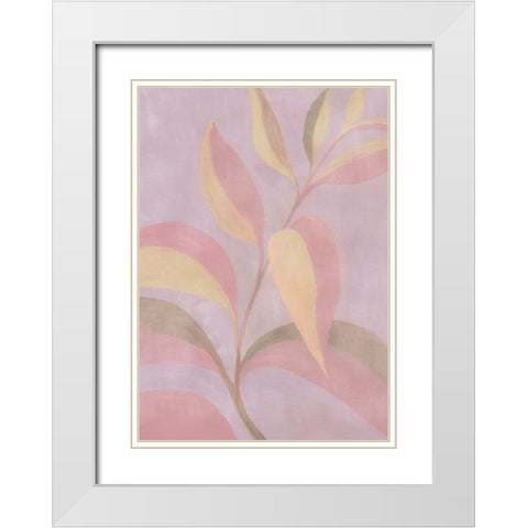 Haneul leaves White Modern Wood Framed Art Print with Double Matting by Laiz Blursbyai, Rosana