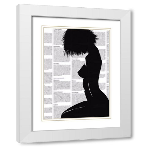 Whats in todays paper? White Modern Wood Framed Art Print with Double Matting by Harstedt, Tomas