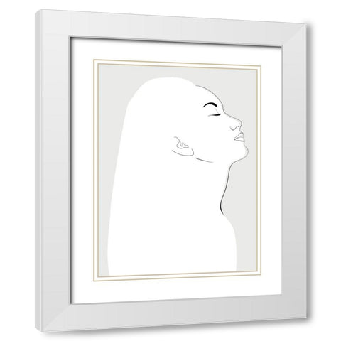 Orli portrait White Modern Wood Framed Art Print with Double Matting by Laiz Blursbyai, Rosana