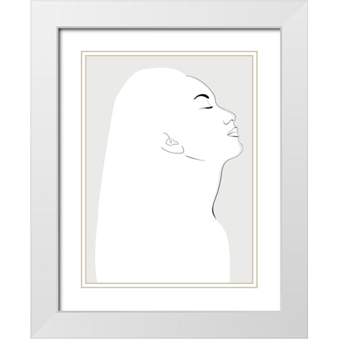 Orli portrait White Modern Wood Framed Art Print with Double Matting by Laiz Blursbyai, Rosana