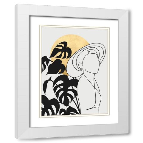 Lanie in the sun White Modern Wood Framed Art Print with Double Matting by Laiz Blursbyai, Rosana