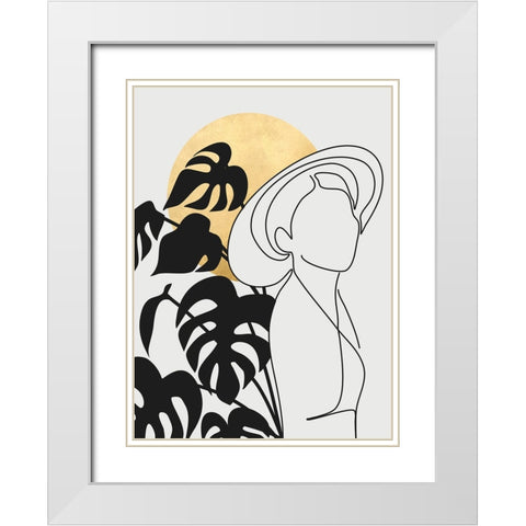 Lanie in the sun White Modern Wood Framed Art Print with Double Matting by Laiz Blursbyai, Rosana