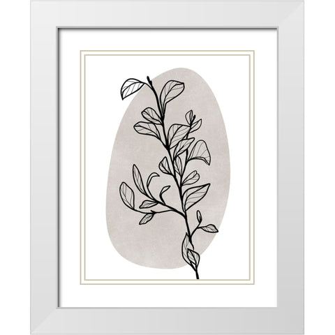 Garran I White Modern Wood Framed Art Print with Double Matting by Laiz Blursbyai, Rosana