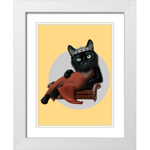 Lady Tara White Modern Wood Framed Art Print with Double Matting by Lawless, Adam