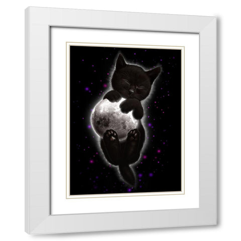 Norma White Modern Wood Framed Art Print with Double Matting by Lawless, Adam