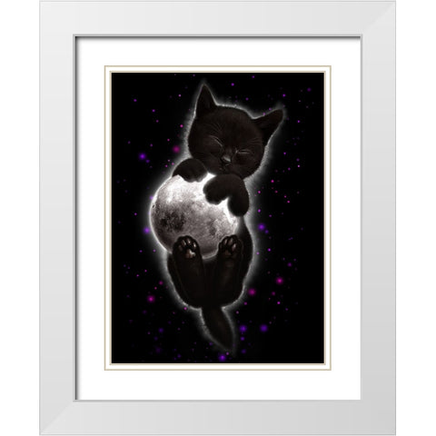 Norma White Modern Wood Framed Art Print with Double Matting by Lawless, Adam