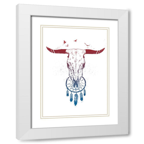 Beautiful dream White Modern Wood Framed Art Print with Double Matting by Solti, Balazs