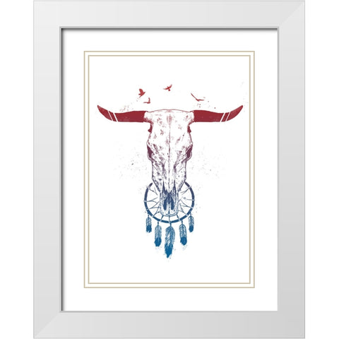 Beautiful dream White Modern Wood Framed Art Print with Double Matting by Solti, Balazs
