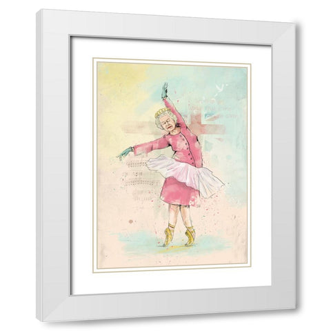 Dancing Queen White Modern Wood Framed Art Print with Double Matting by Solti, Balazs