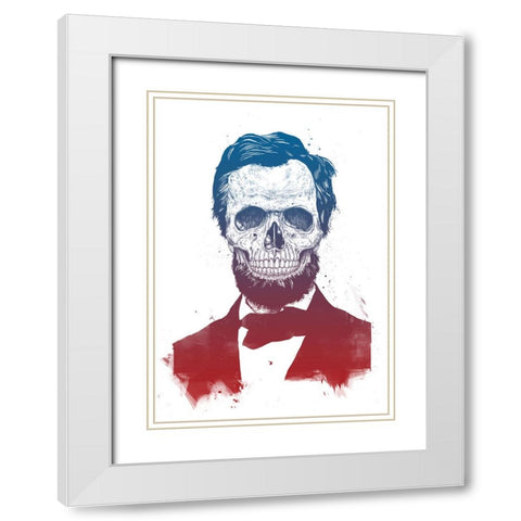 Dead Lincoln White Modern Wood Framed Art Print with Double Matting by Solti, Balazs